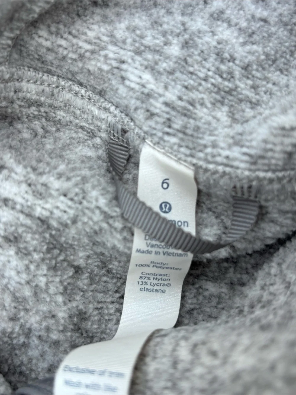 lululemon athletica Light Gray Hooded Pullover Jacket